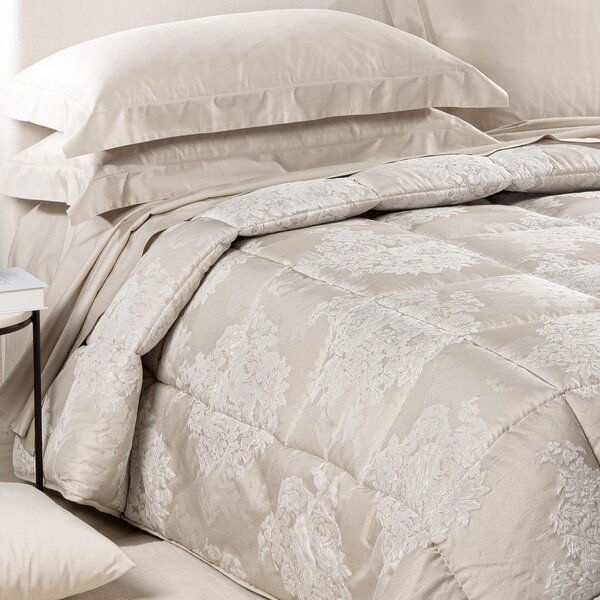Trapunta MATRIMONIALE Gloria GHIACCIO Raso Jacquard Caleffi