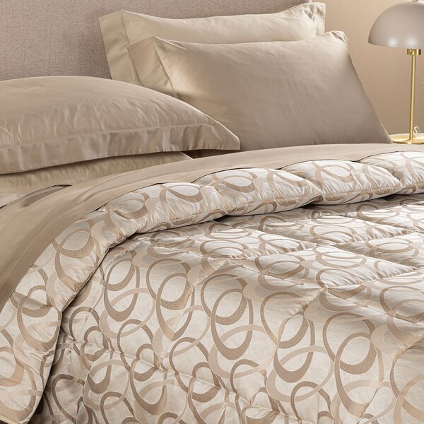 Trapunta MATRIMONIALE Agata BISCOTTO Raso Jacquard Caleffi