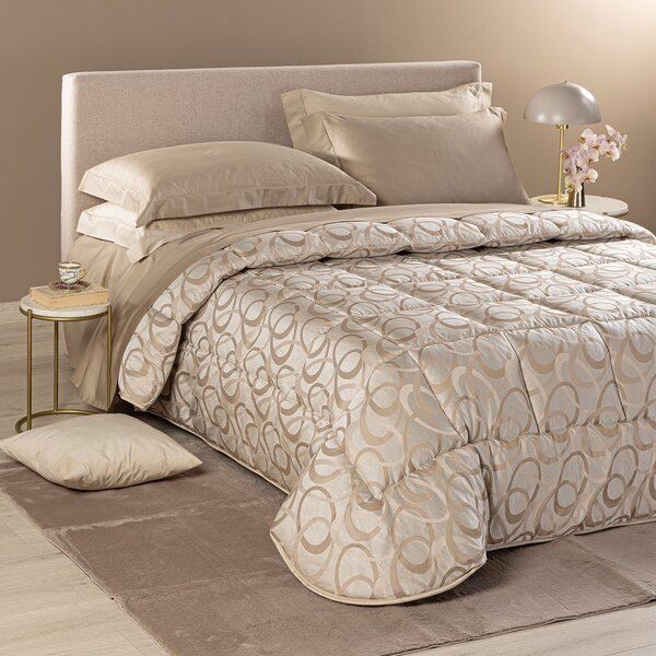Trapunta MATRIMONIALE Agata BISCOTTO Raso Jacquard Caleffi