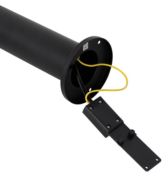 Lampada da esterno a stelo nera 80 cm IP44 orientabile 2 luci - Duo
