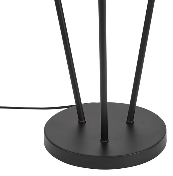 Lampada da terra moderna nera 3 luci GU10 35mm - Thomas