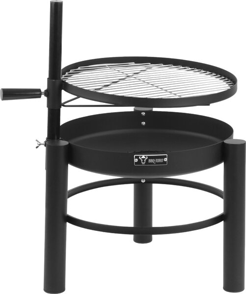 BBQ-Toro Braciere con griglia Ø 50 cm, griglia regolabile in altezza, cesto per il fuoco, focolare