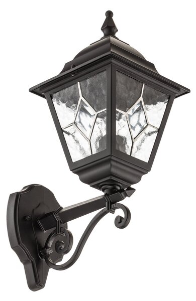 Lampade da esterno Elstead, Norfolk NR1, dimmerabile, Nero, Vetro, Antico