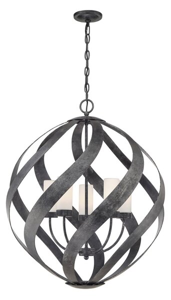 Lampada a sospensione Quintiesse, Blacksmith, dimmerabile, Nero, Soggiorno, Metallo, Vintage