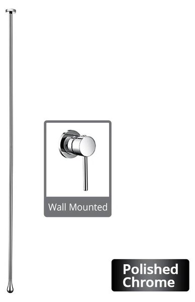 Miscelatore monocomando da montare a parete, per lavabo – Corpo in ottone massiccio – Miscelazione acqua calda/fredda – Comando monoleva – Installazione a incasso – Finitura cromata lucida
