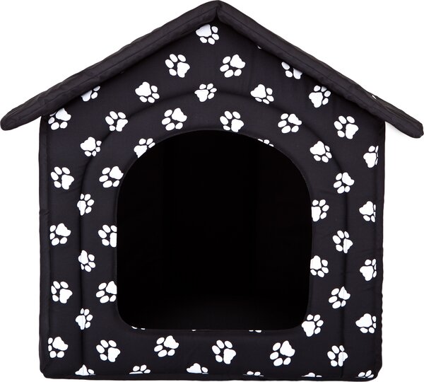 Cuccia per cani, cuccia per cani, letto per cani, casa per gatti, caverna per gatti Mittle - 44 x 38 cm nero con zampe