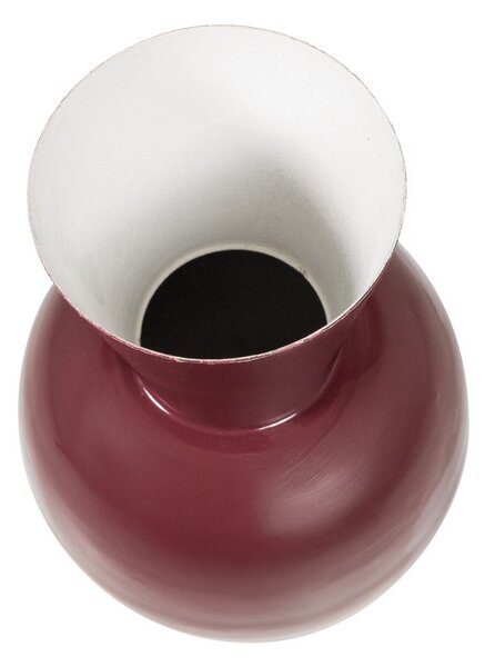 Vaso burgundy in metallo (altezza totale 38 cm) Auri – WOOOD