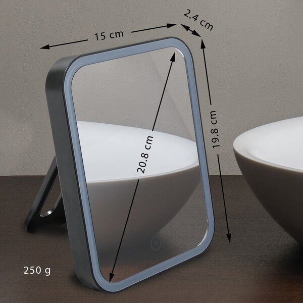 Specchio per make-up con illuminazione 15x20 cm Ania – MSV
