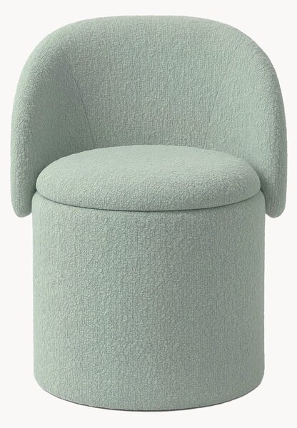 Sedia imbottita in ciniglia Mint