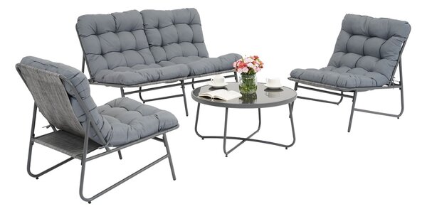 Set di mobili da giardino Garden Point Amora Coffee 4 antracite