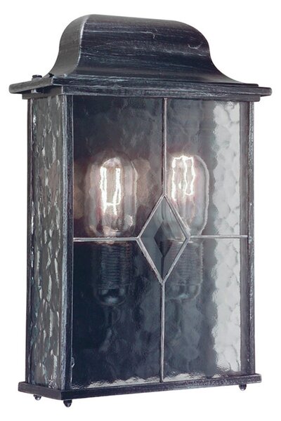 Lampade da esterno Elstead, Wexford WX7, dimmerabile, Nero, Vetro, Antico