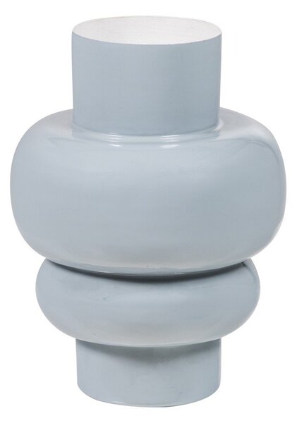 Vaso grigio chiaro in metallo (altezza totale 27 cm) Auri – WOOOD