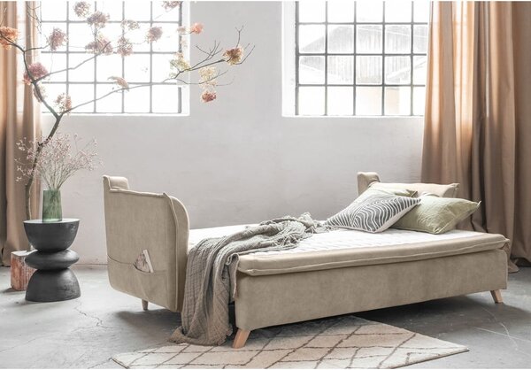 Divano in velluto beige 225 cm Charming Charlie - Miuform