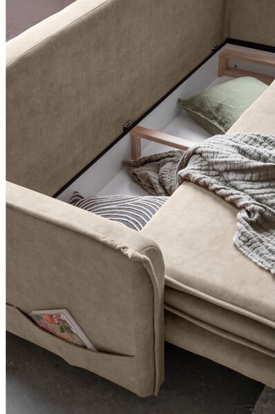 Divano in velluto beige 225 cm Charming Charlie - Miuform