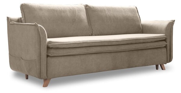 Divano in velluto beige 225 cm Charming Charlie - Miuform
