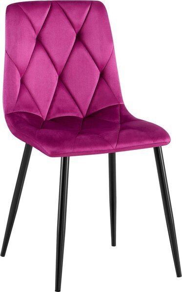 Sedia da pranzo in velluto - Sedia comfort - Elevato comfort di seduta, design senza tempo e facile da pulire