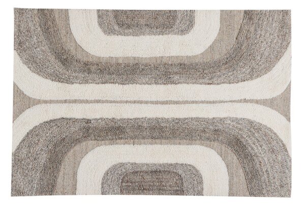 Tappeto grigio/beige in misto lana 170x240 cm Moro – WOOOD