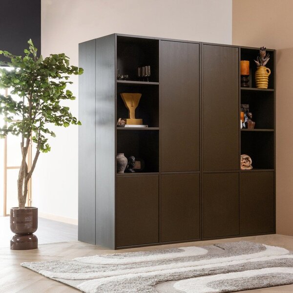 Tappeto grigio/beige in misto lana 170x240 cm Moro – WOOOD