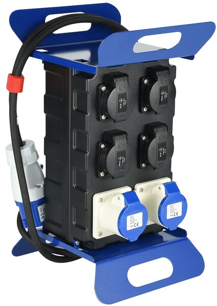 Quadro di distribuzione portatile con interruttore differenziale cm 20x22x36h