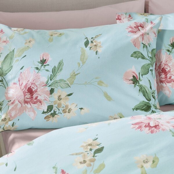 Set copripiumino e federa blu per letto singolo 135x200 cm Avebury Floral – Catherine Lansfield