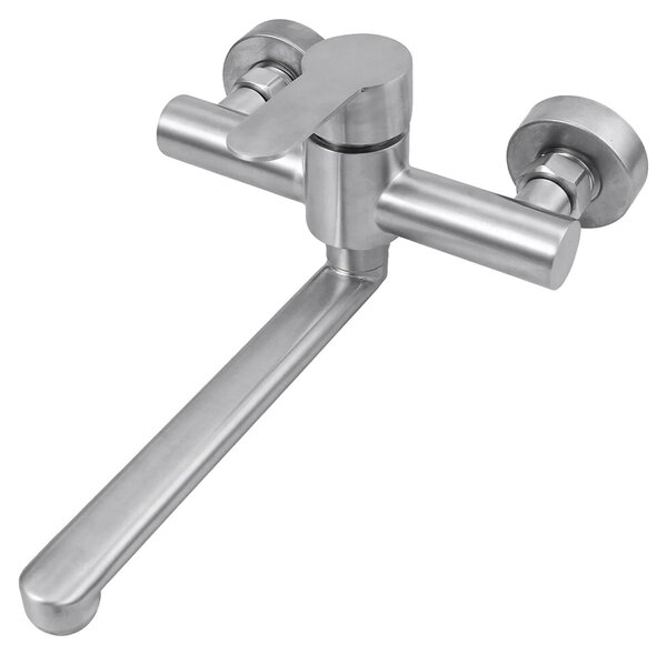 Miscelatore per lavabo, design girevole, acciaio inossidabile resistente, acciaio inossidabile, argento