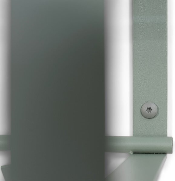 Attaccapanni da parete verde polveroso in metallo con scaffale 100 cm Rex – Spinder Design