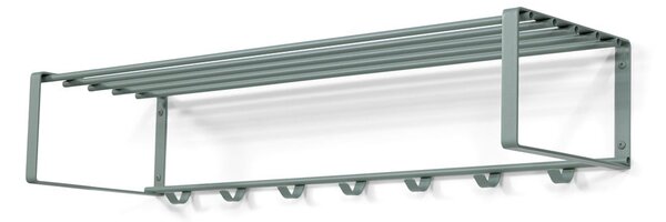 Attaccapanni da parete verde polveroso in metallo con scaffale 100 cm Rex – Spinder Design