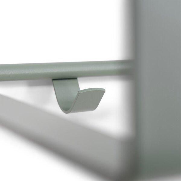 Attaccapanni da parete verde polveroso in metallo con scaffale 100 cm Rex – Spinder Design