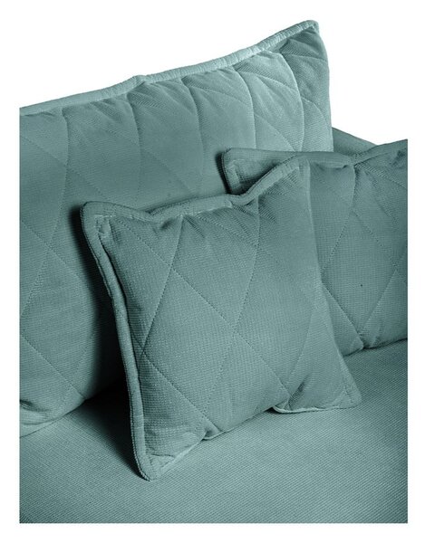 Divano turchese allungabile/con contenitore con rivestimento in velluto a coste 215 cm Bjork – Bonami Selection