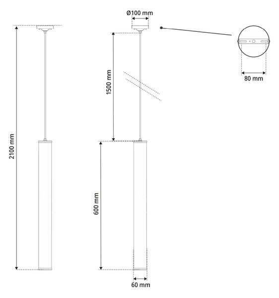Lampada a Sospensione GU11 in Pietra - Naturale o Nera