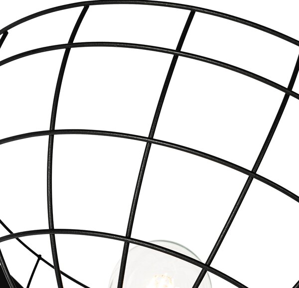 Lampada da terra industriale nera 50 cm regolabile - Hanze
