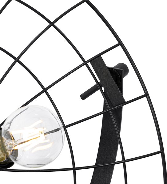 Lampada da tavolo industriale nera regolabile - Hanze