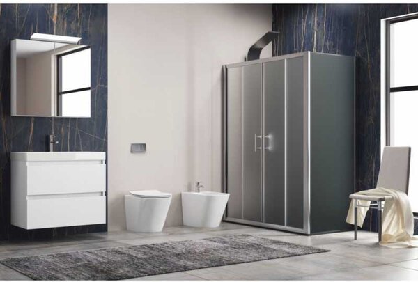 Kamalu cabina doccia 70x170 cm scorrevole vetro satinato + fisso | kf6000s