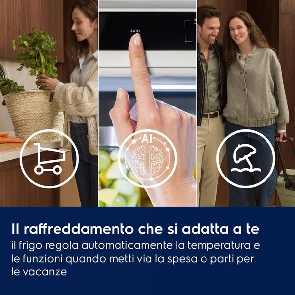Electrolux Frigorifero da Incasso Combinato Capacit 257 Litri Classe energetica E Raffreddamento No Frost colore Bianco - LNA7NE18S