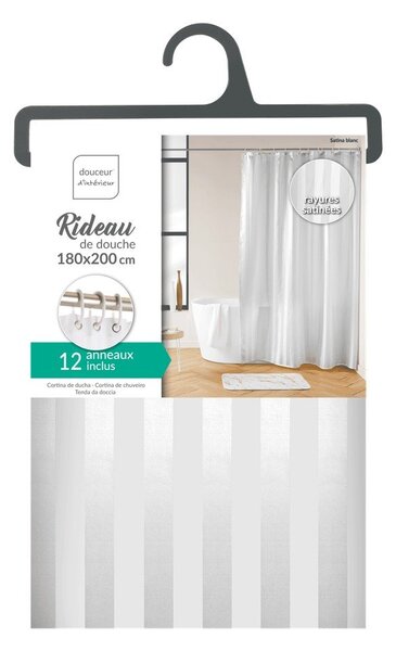 Tenda per doccia 180x200 cm Satina – douceur d'intérieur