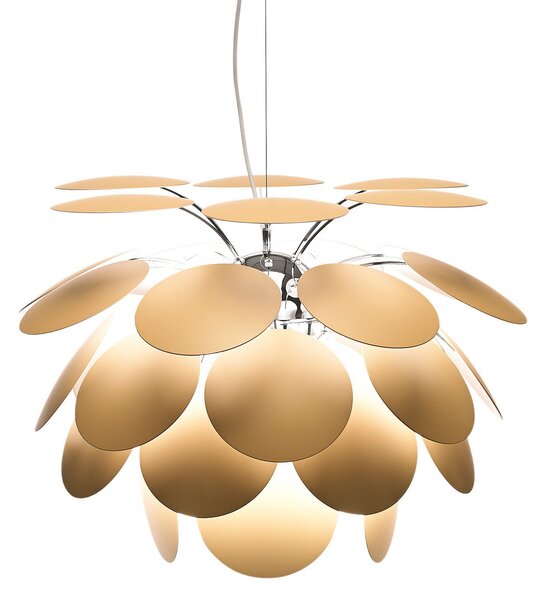 Lampada a sospensione MARSET, Discocó, dimmerabile, Beige, Soggiorno, Plastica, Design