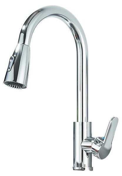 Rubinetto da cucina, funzione spray estraibile, monocomando, cromato