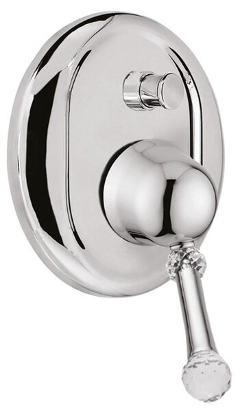 Miscelatore monocomando da incasso Casa Padrino, finitura argento, 15,6 x 16 cm - Rubinetteria da bagno in stile neoclassico