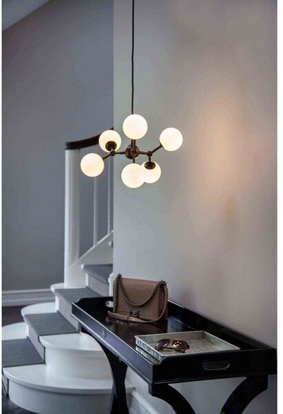 Lampada a sospensione Halo Design, Bianco, Sala da pranzo, Vetro