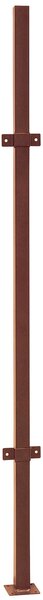 Palo per Tralicci Verdemax 4,5x4,5x183 cm con Staffe Angolari in Metallo Verniciato Corten