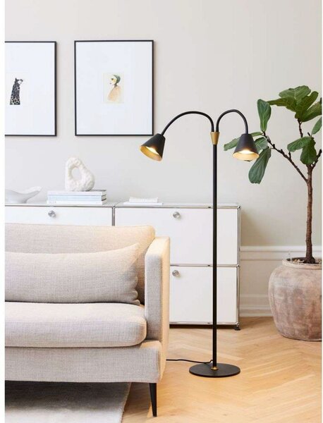 Lampada da terra Halo Design, Nero, Soggiorno, Metallo