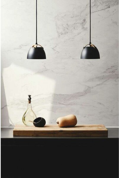 Lampada a sospensione Halo Design, Nero, Sala da pranzo, Vetro