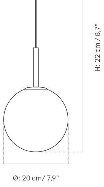 Lampada a sospensione Audo Copenhagen, TR Bulb, dimmerabile, Bianco, Soggiorno, Vetro, Design