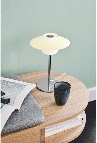 Scandinavia Lampada da Tavolo Ø20 Opal/Chrome - Halo Design