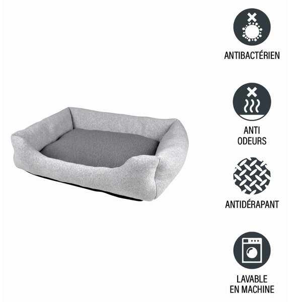 Cuccia grigio chiaro per cane 60x48 cm Graphene – Love Story