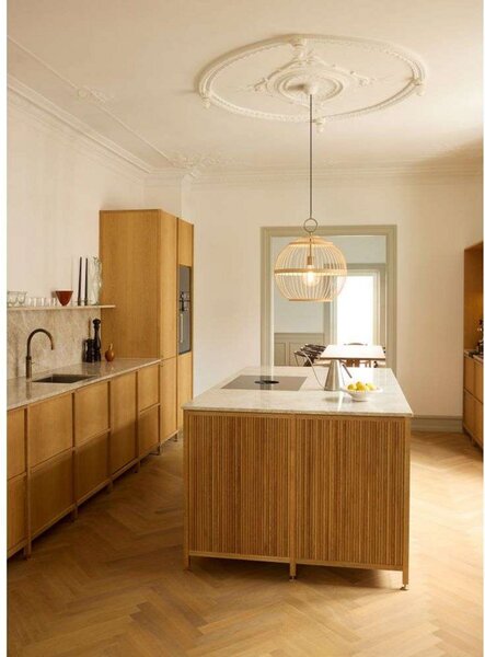 Lampada a sospensione Halo Design, Beige, Sala da pranzo, Legno