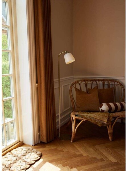 Lampada da terra Halo Design, Dorato / Ottone, Soggiorno, Metallo