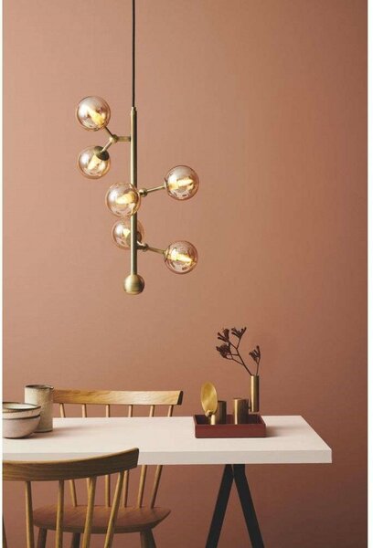 Lampada a sospensione Halo Design, Dorato / Ottone, Sala da pranzo, Metallo