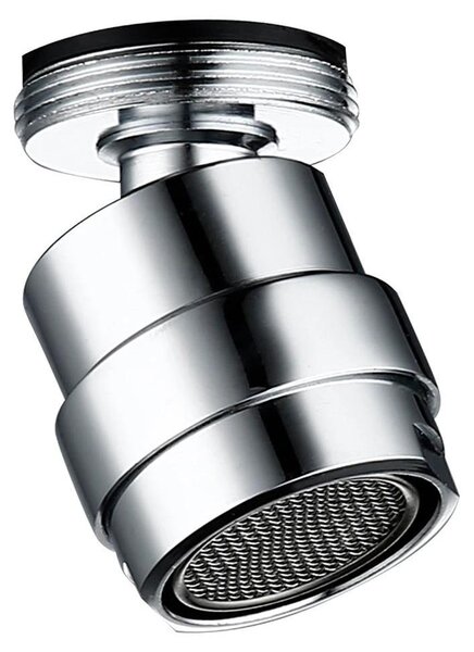 Aeratore per rubinetto, cucina/bagno - filettatura esterna da 24 mm - rotazione a 360° - a risparmio idrico - in ottone cromato