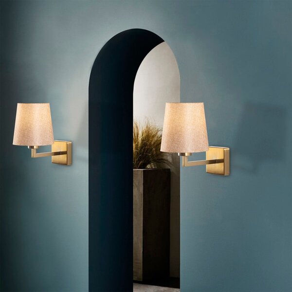 Lampada da parete beige/dorata ø 18 cm Profil – Opviq lights
